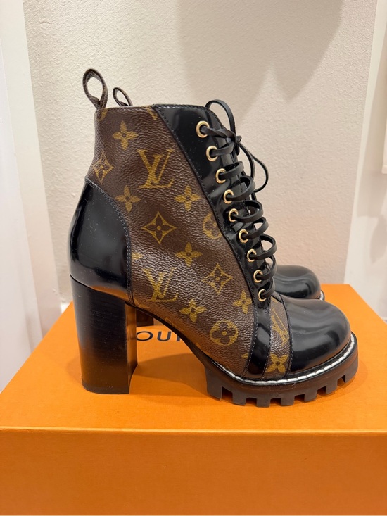 Louis Vuitton Shoes - Louis Vuitton Star Trail Monogram Lace-Up Platform Ankle Boot